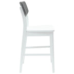 Esszimmerstühle 2 pcs Weiß 48 x 49 x 95 cm Massives Gummiholz