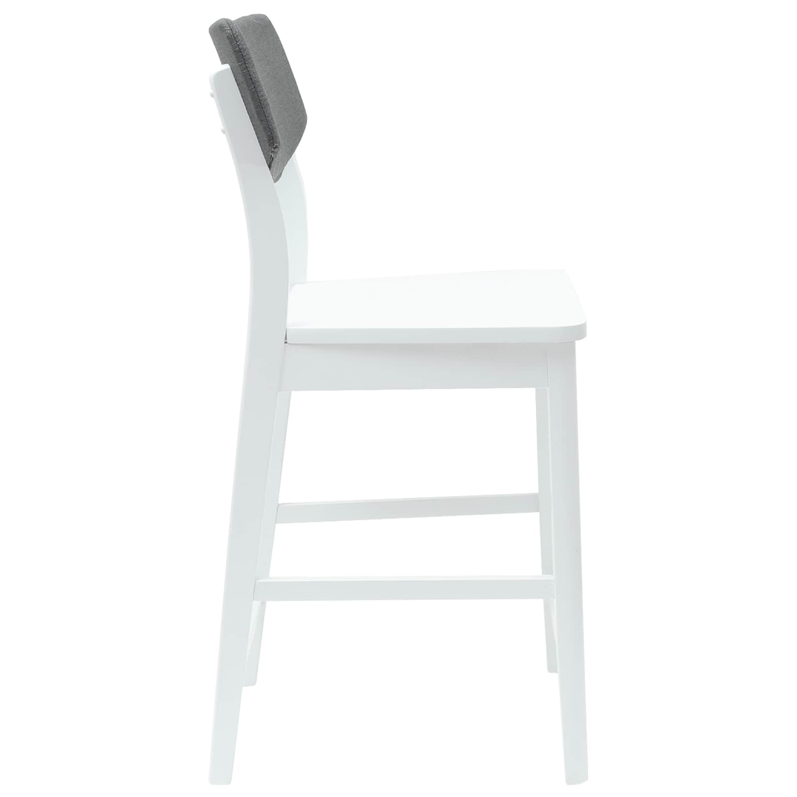Esszimmerstühle 2 pcs Weiß 48 x 49 x 95 cm Massives Gummiholz