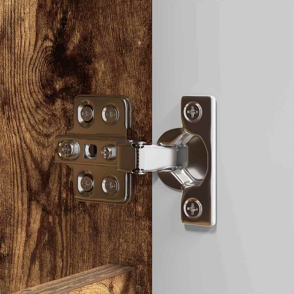 Badezimmermöbel-Set 4 pcs Geräucherte Eiche Holzwerkstoff