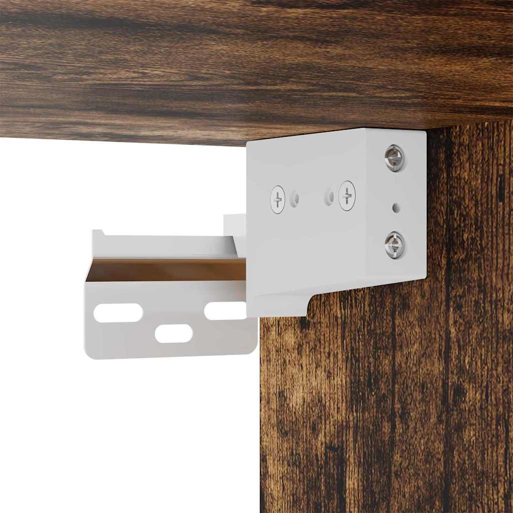 Badezimmermöbel-Set 4 pcs Geräucherte Eiche Holzwerkstoff