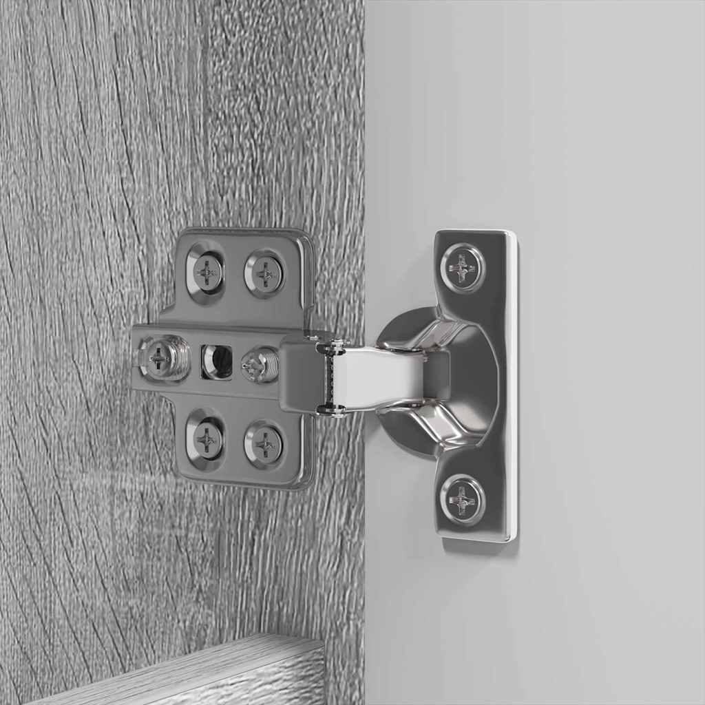 Badezimmermöbel-Set mit Regal 4 pcs Graues Sonoma Holzwerkstoff
