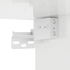 Badezimmermöbel-Set Mit Rad 3 pcs Hochglanz Weiß Holzwerkstoff