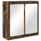 Badezimmermöbel-Set 3 pcs Geräucherte Eiche Holzwerkstoff