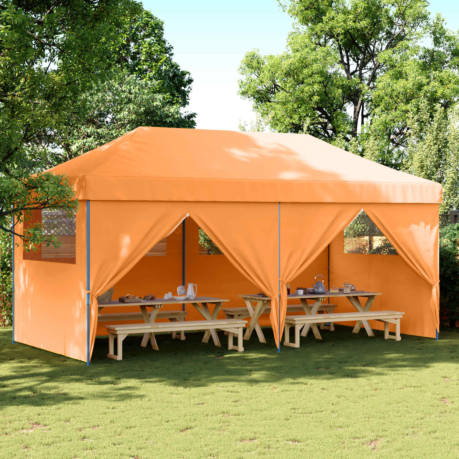 Party-Zelt Orange 292 x 580 x 315 cm Oxford-Stoff