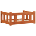 Hundebett Wachsbraun 65,5 x 50 x 28 cm Massives Kiefernholz