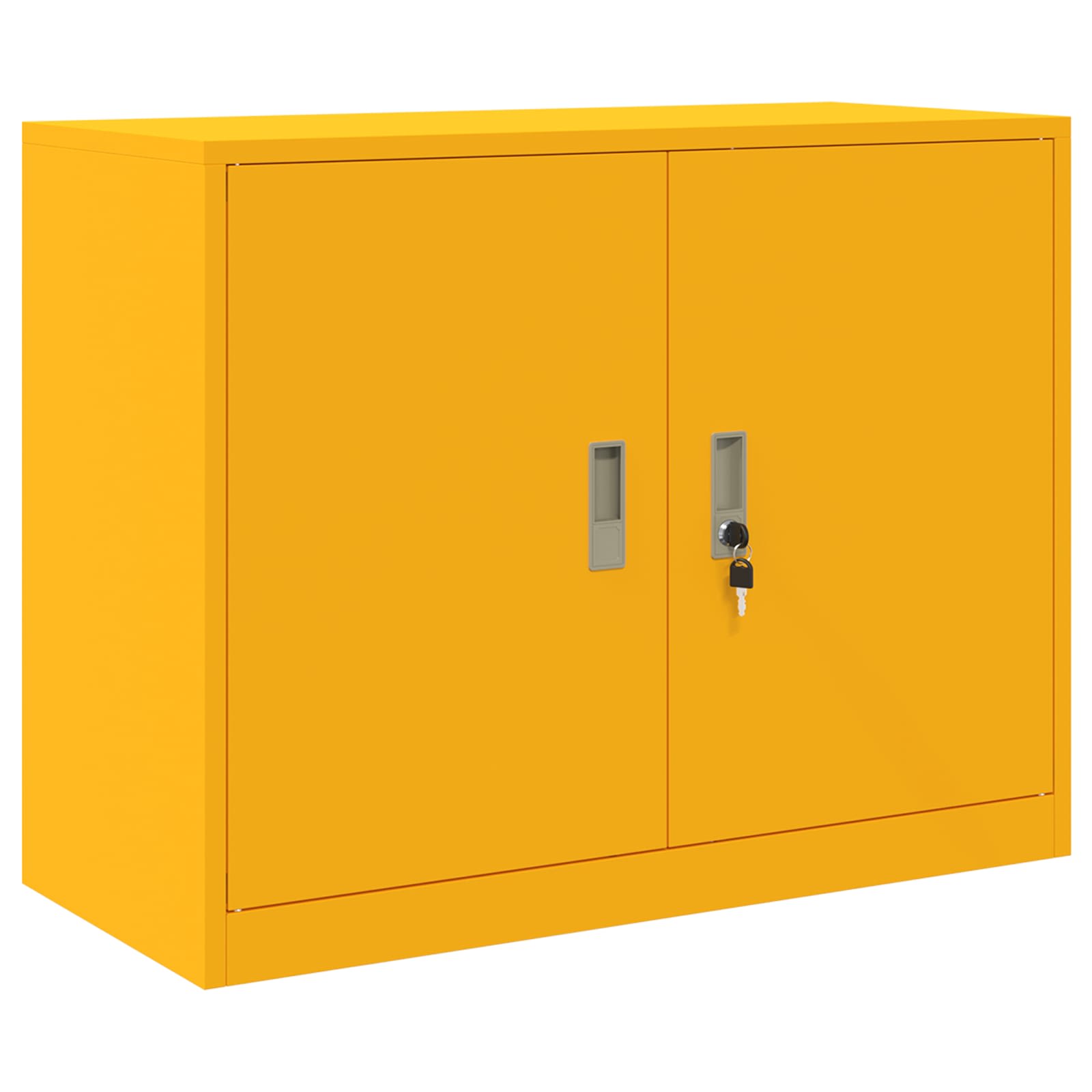 Aufbewahrungsschrank Senfgelb 90 x 40 x 70 cm Stahl