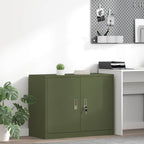 Aufbewahrungsschrank Olive Grün 90 x 40 x 70 cm Stahl