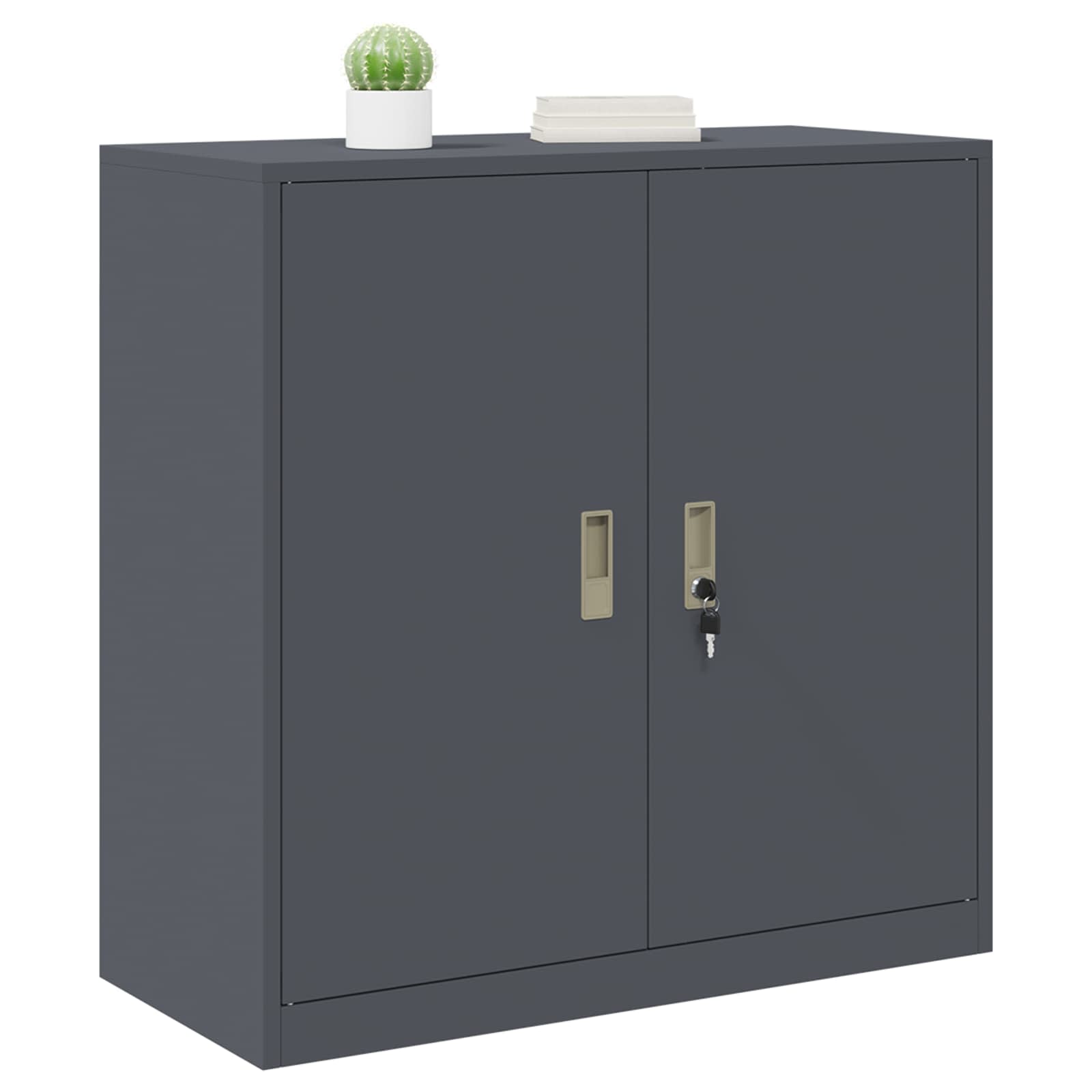 Aufbewahrungsschrank Anthrazit 90 x 40 x 90 cm Stahl