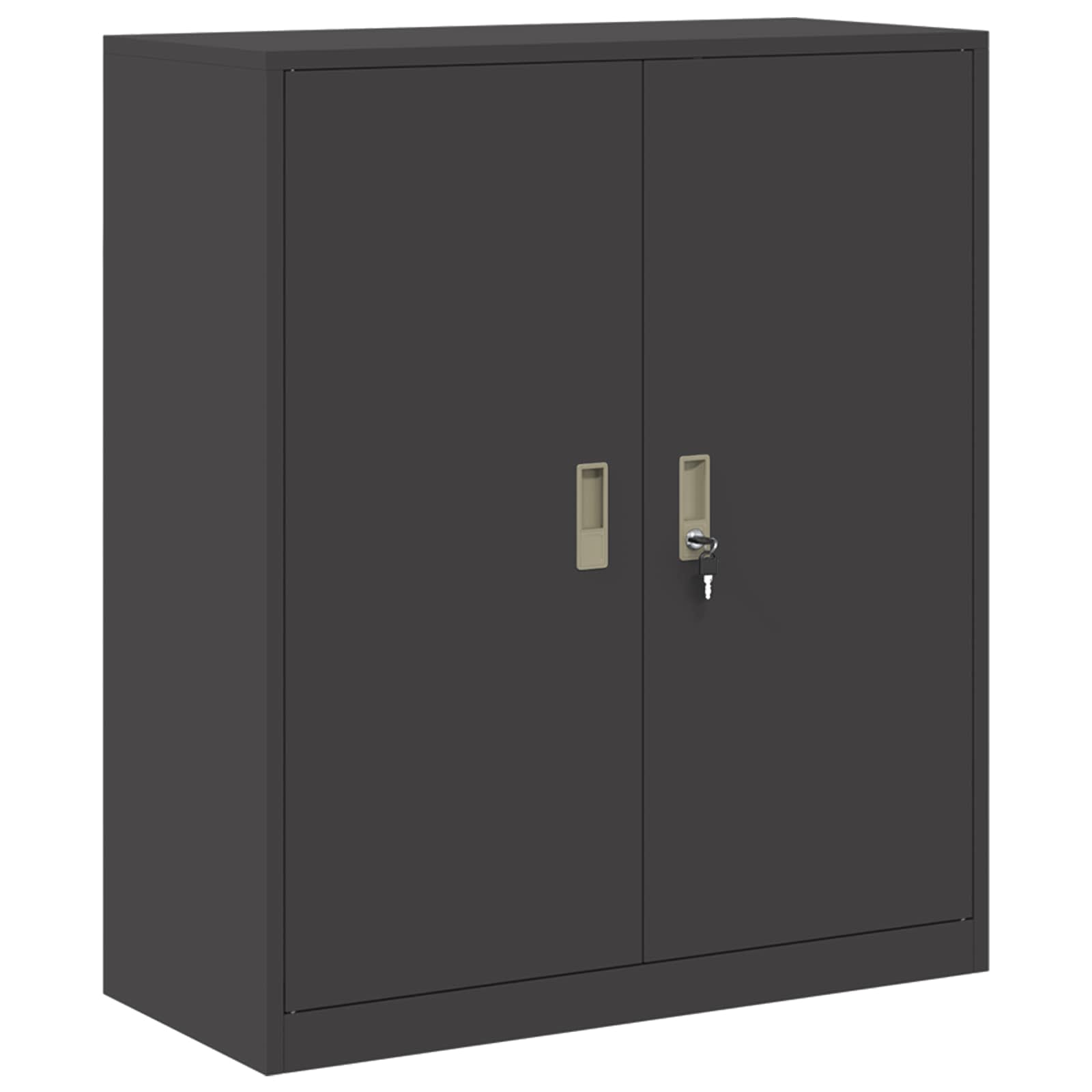 Aufbewahrungsschrank Schwarz 90 x 40 x 105 cm Stahl