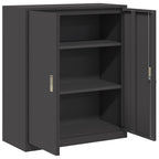 Aufbewahrungsschrank Schwarz 90 x 40 x 105 cm Stahl