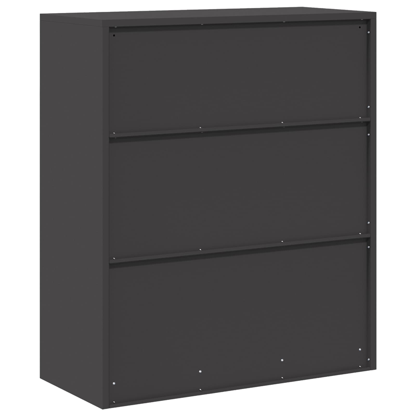 Aufbewahrungsschrank Schwarz 90 x 40 x 105 cm Stahl
