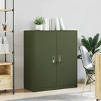 Aufbewahrungsschrank Olive Grün 90 x 40 x 105 cm Stahl