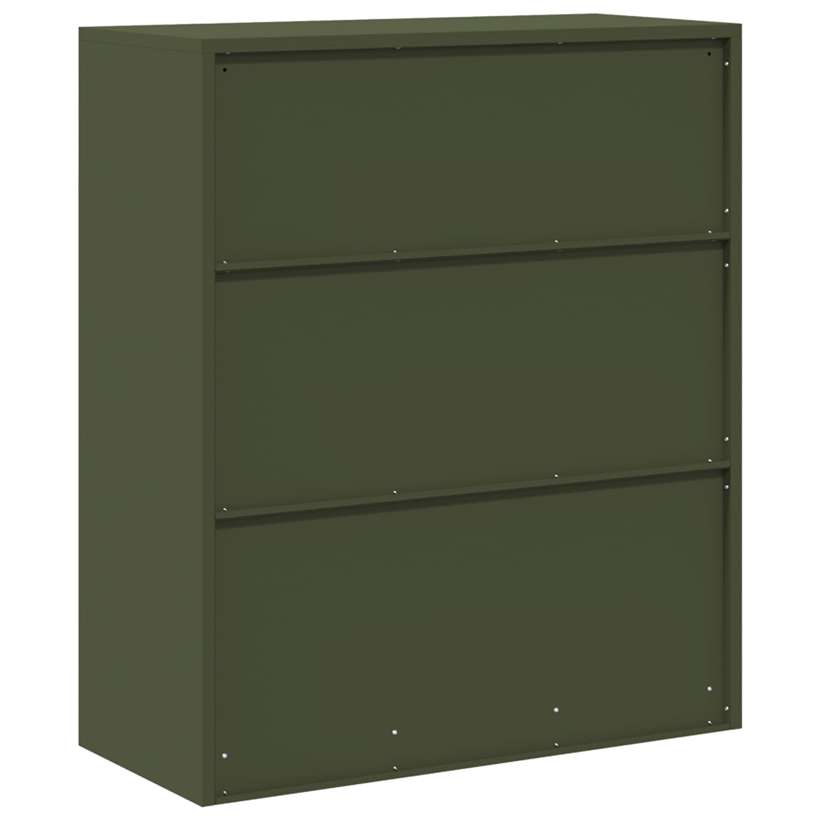 Aufbewahrungsschrank Olive Grün 90 x 40 x 105 cm Stahl