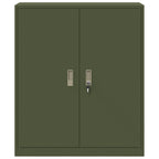 Aufbewahrungsschrank Olive Grün 90 x 40 x 105 cm Stahl