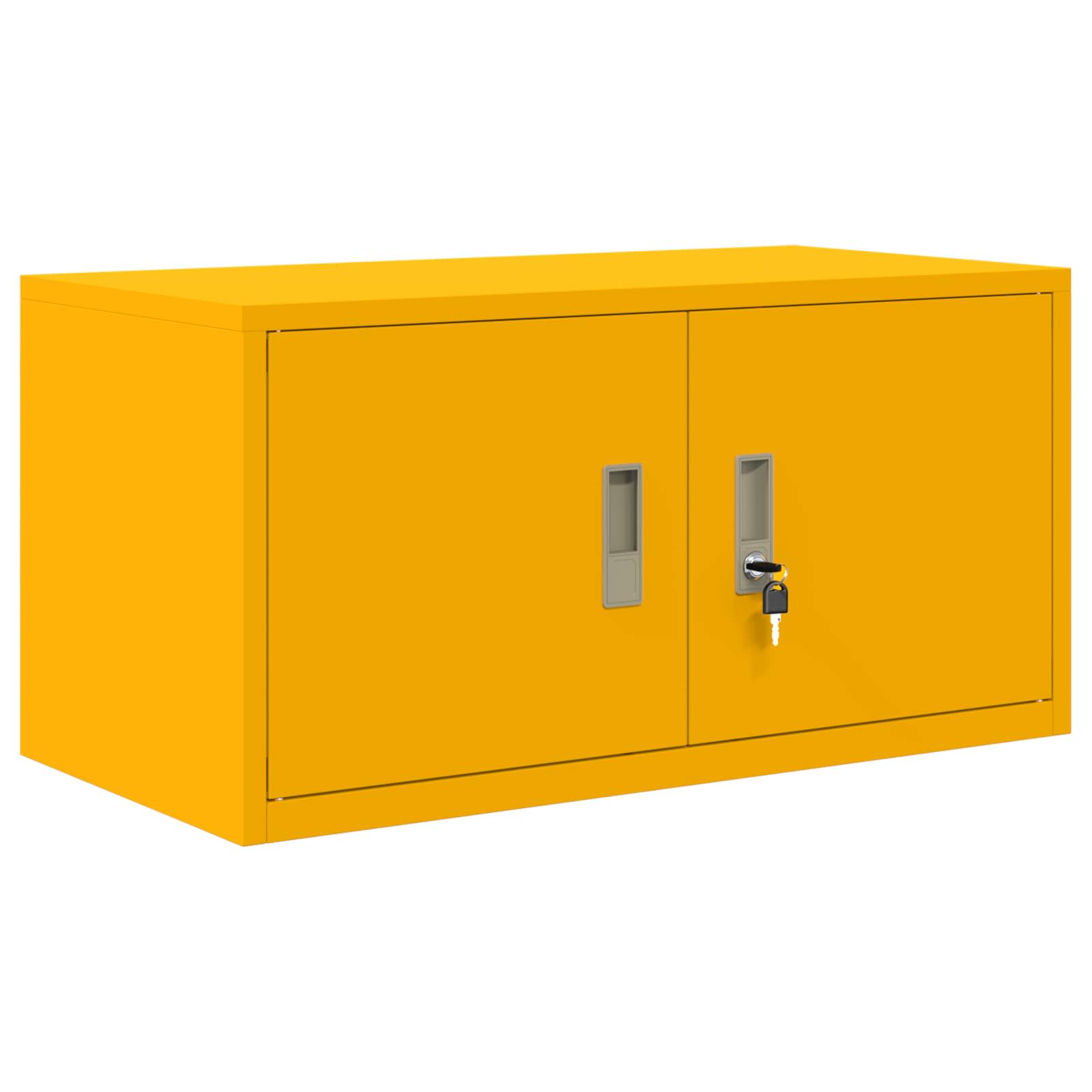 Aufbewahrungsschrank Senfgelb 80 x 40 x 40 cm Stahl