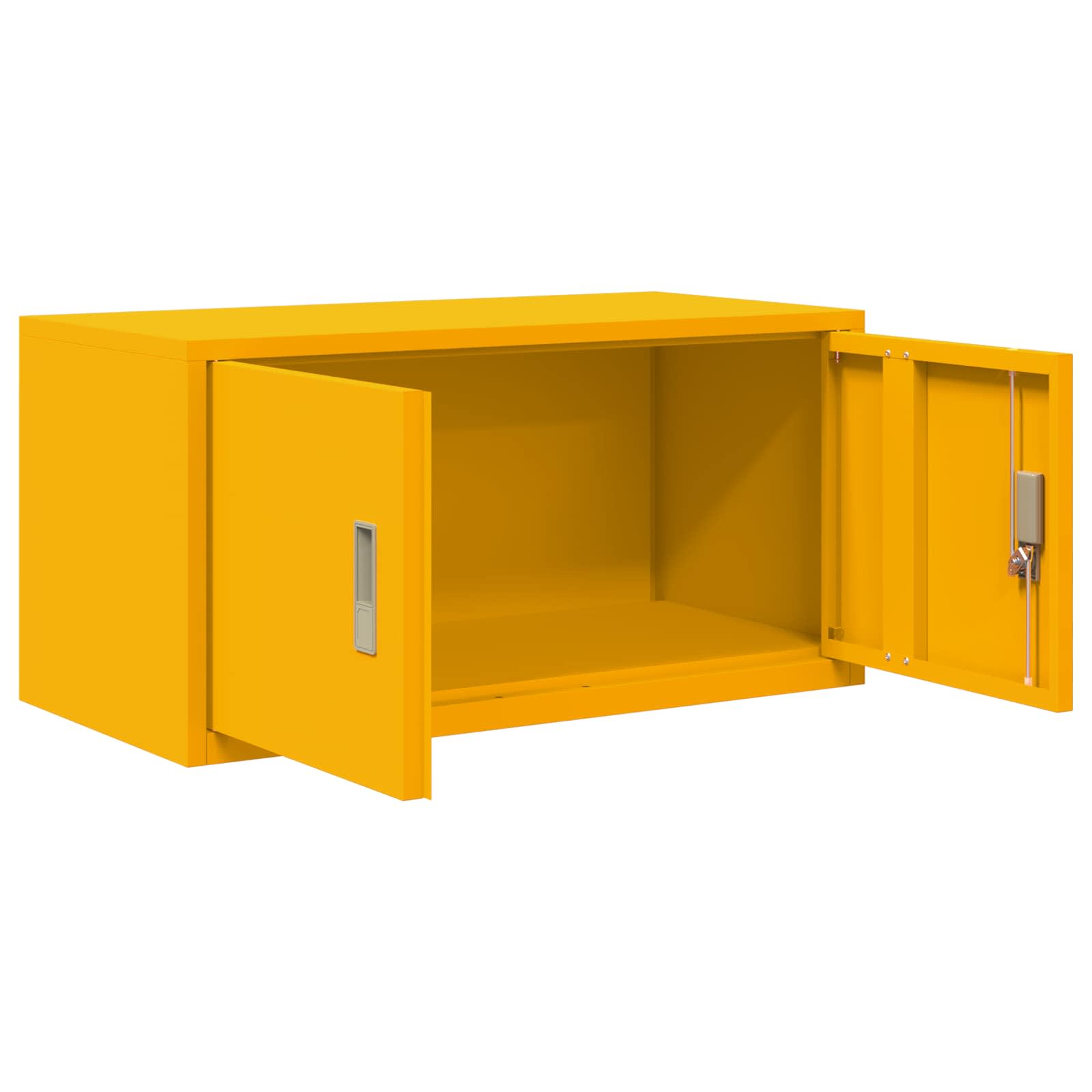 Aufbewahrungsschrank Senfgelb 80 x 40 x 40 cm Stahl