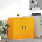 Aufbewahrungsschrank Senfgelb 80 x 40 x 70 cm Stahl