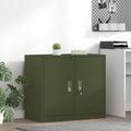 Aufbewahrungsschrank Olive Grün 80 x 40 x 70 cm Stahl