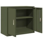Aufbewahrungsschrank Olive Grün 80 x 40 x 70 cm Stahl