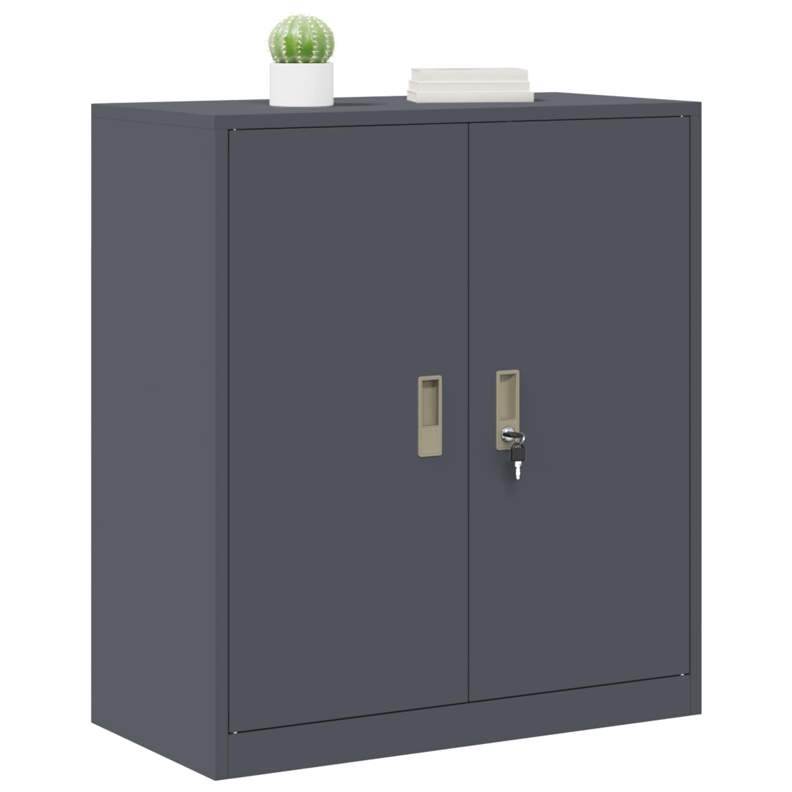 Aufbewahrungsschrank Anthrazit 80 x 40 x 90 cm Stahl