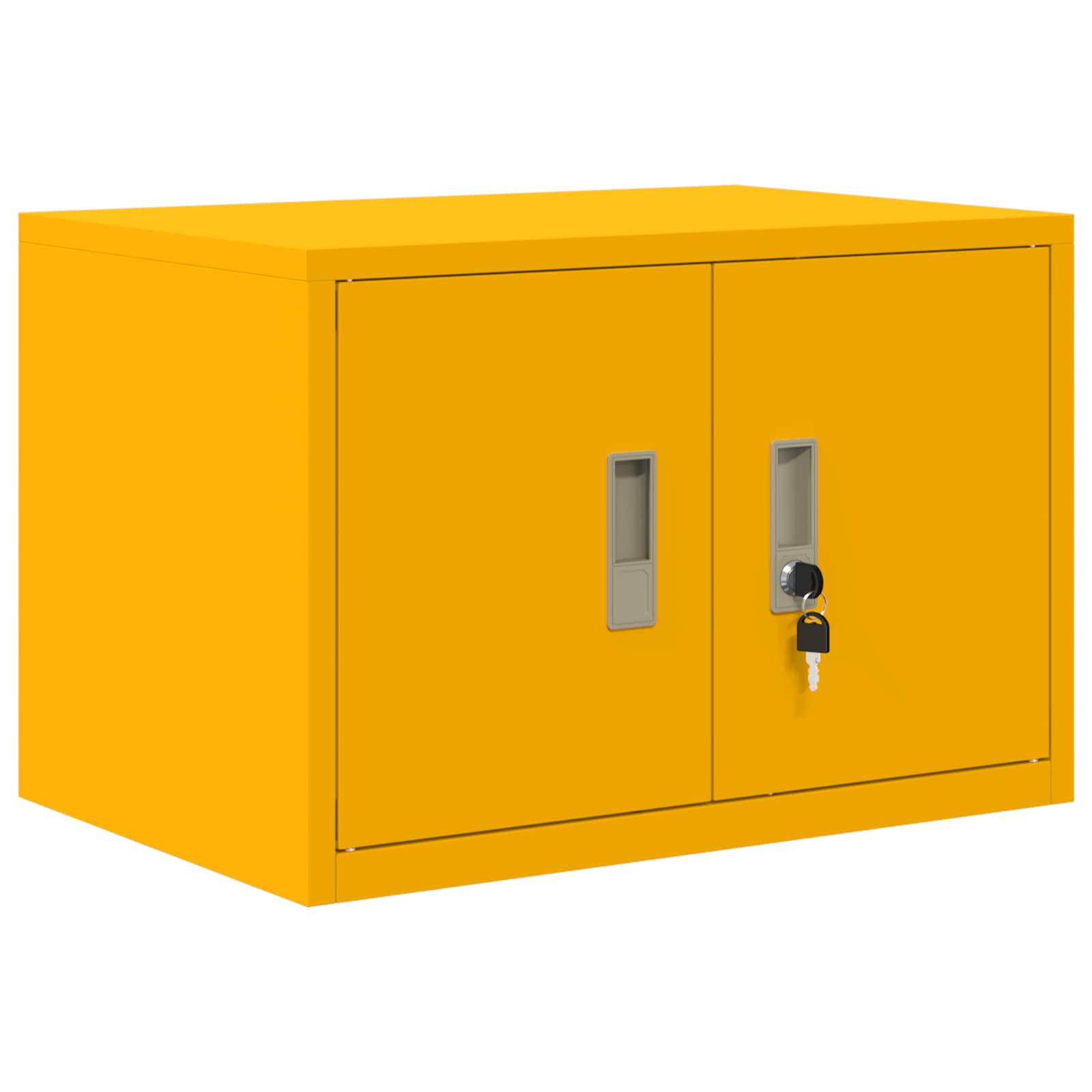 Aufbewahrungsschrank Senfgelb 60 x 40 x 40 cm Stahl