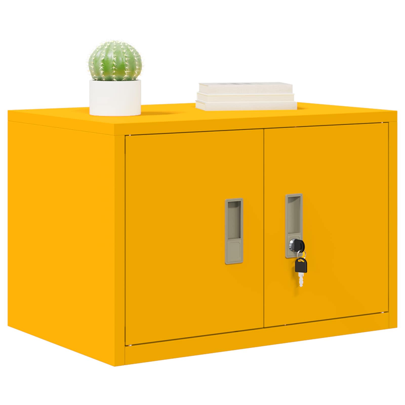 Aufbewahrungsschrank Senfgelb 60 x 40 x 40 cm Stahl