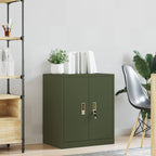 Aufbewahrungsschrank Olive Grün 60 x 40 x 70 cm Stahl