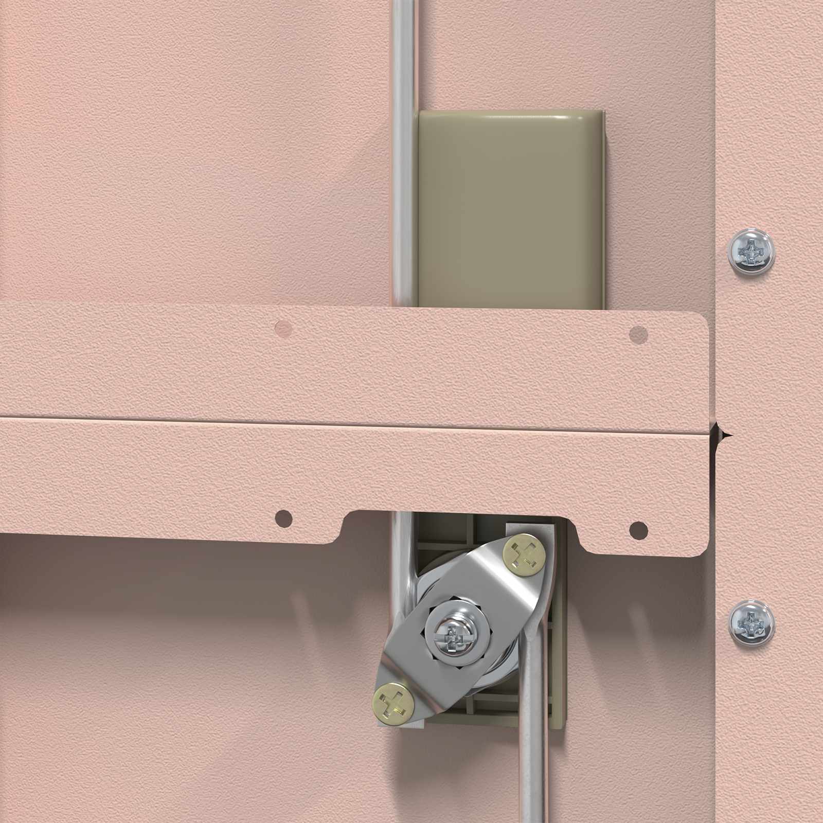 Aufbewahrungsschrank Rosa 60 x 40 x 140 cm Stahl