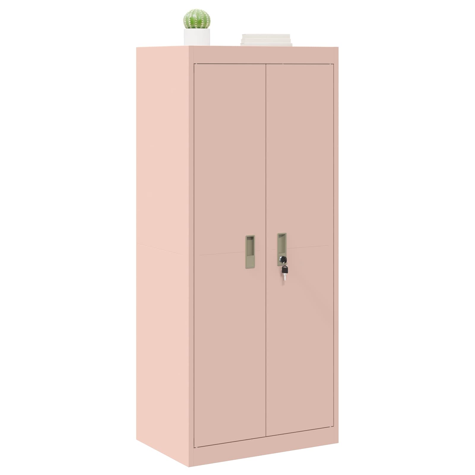 Aufbewahrungsschrank Rosa 60 x 40 x 140 cm Stahl
