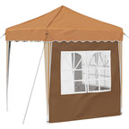 Pop-up Partyzelt 195 x 195 x 245 cm Beige Oxford-Stoff