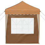 Pop-up Partyzelt 195 x 195 x 245 cm Beige Oxford-Stoff