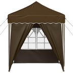 Pop-up Partyzelt 195 x 195 x 245 cm Taupe Oxford-Stoff
