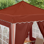 Pop-up Partyzelt 195 x 195 x 245 cm Terrakotta Oxford-Stoff
