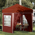 Pop-up Partyzelt 195 x 195 x 245 cm Terrakotta Oxford-Stoff