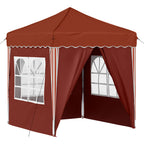 Pop-up Partyzelt 195 x 195 x 245 cm Terrakotta Oxford-Stoff