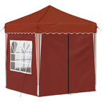 Pop-up Partyzelt 195 x 195 x 245 cm Terrakotta Oxford-Stoff