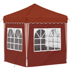 Pop-up Partyzelt 195 x 195 x 245 cm Terrakotta Oxford-Stoff