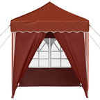 Pop-up Partyzelt 195 x 195 x 245 cm Terrakotta Oxford-Stoff