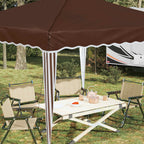 Pop-up Partyzelt 288 x 288 x 245 cm Braun Oxford-Stoff