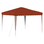 Pop-up Partyzelt 288 x 288 x 245 cm Terrakotta Oxford-Stoff