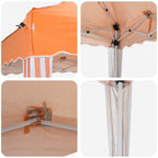 Pop-up Partyzelt 288 x 288 x 245 cm Orange Oxford-Stoff