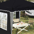 Pop-up Partyzelt 288 x 288 x 245 cm Anthrazit Oxford-Stoff