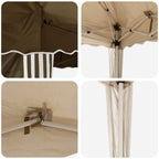 Pop-up Partyzelt 288 x 288 x 245 cm Taupe Oxford-Stoff