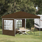 Pop-up Partyzelt 288 x 288 x 245 cm Taupe Oxford-Stoff
