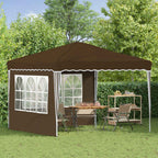 Pop-up Partyzelt 288 x 288 x 245 cm Taupe Oxford-Stoff