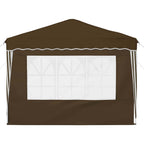 Pop-up Partyzelt 288 x 288 x 245 cm Taupe Oxford-Stoff