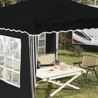 Pop-up Partyzelt 288 x 288 x 245 cm Schwarz Oxford-Stoff