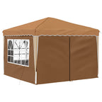 Pop-up Partyzelt 288 x 288 x 245 cm Beige Oxford-Stoff