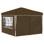 Pop-up Partyzelt 288 x 288 x 245 cm Taupe Oxford-Stoff
