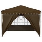 Pop-up Partyzelt 288 x 288 x 245 cm Taupe Oxford-Stoff